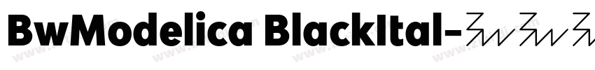 BwModelica BlackItal字体转换